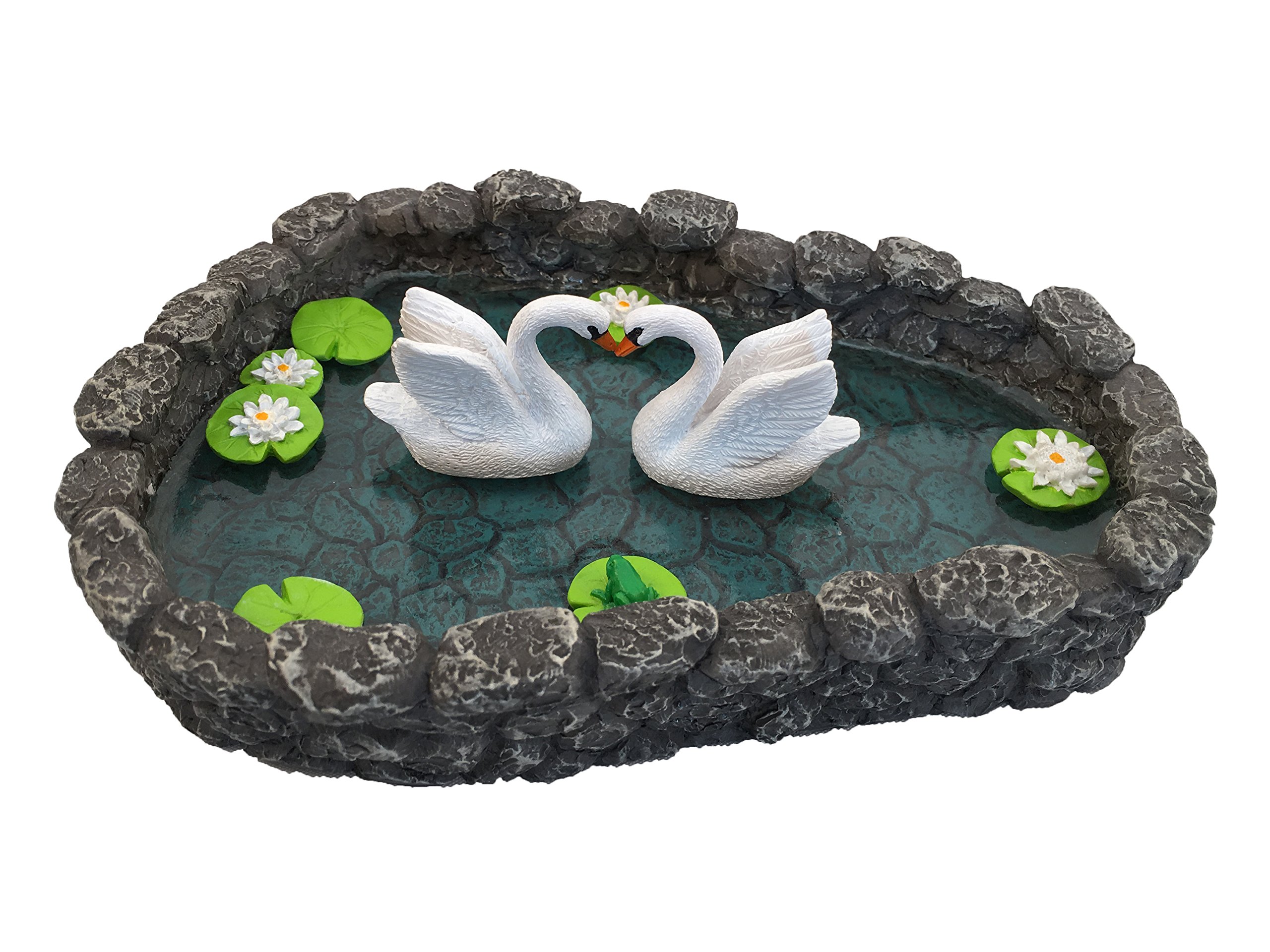 小物 WILD SWANS PONT Amazon.com : GlitZGlam Miniature Swan Pond - Love is in the Air! A